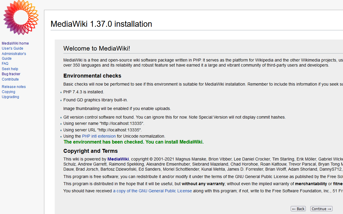 MediaWiki Environment Verification Check