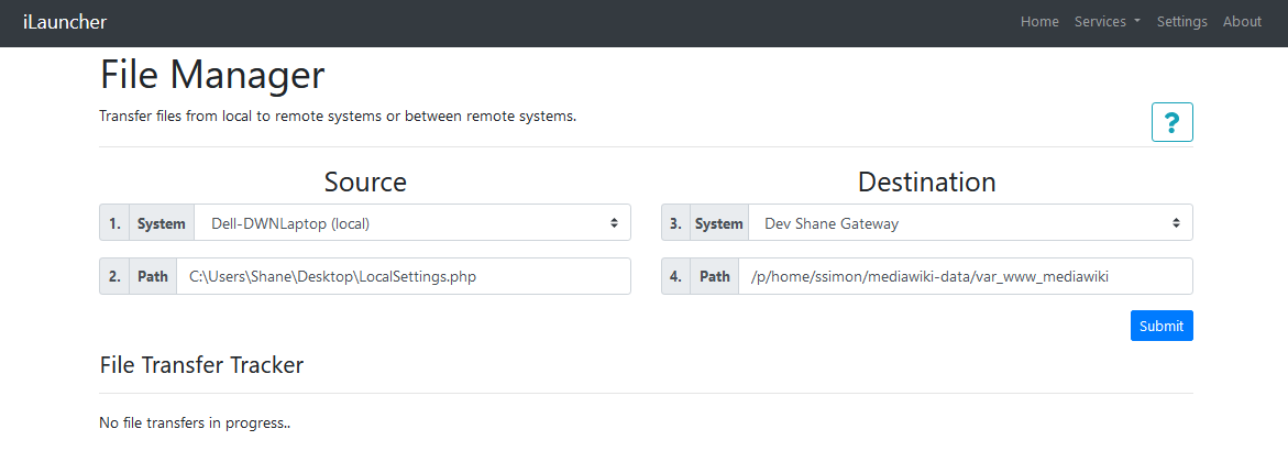 File Manager Transfer