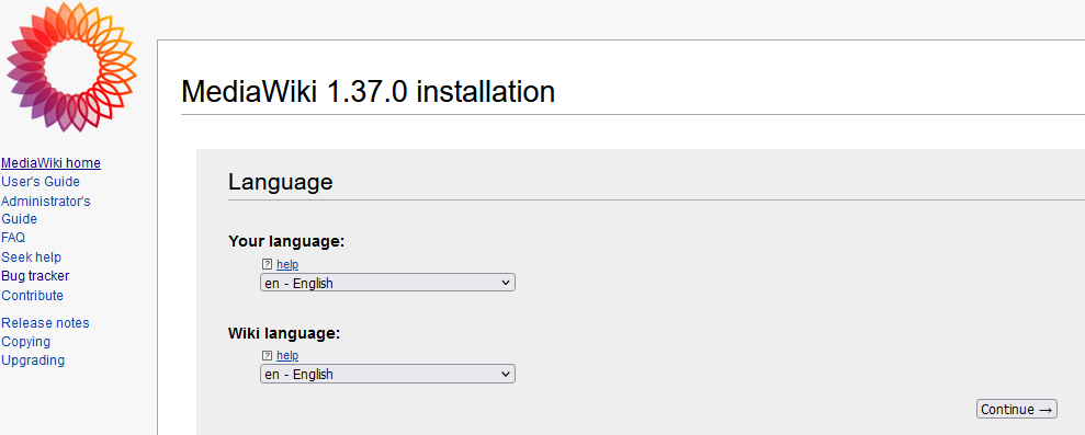 MediaWiki Language Selection